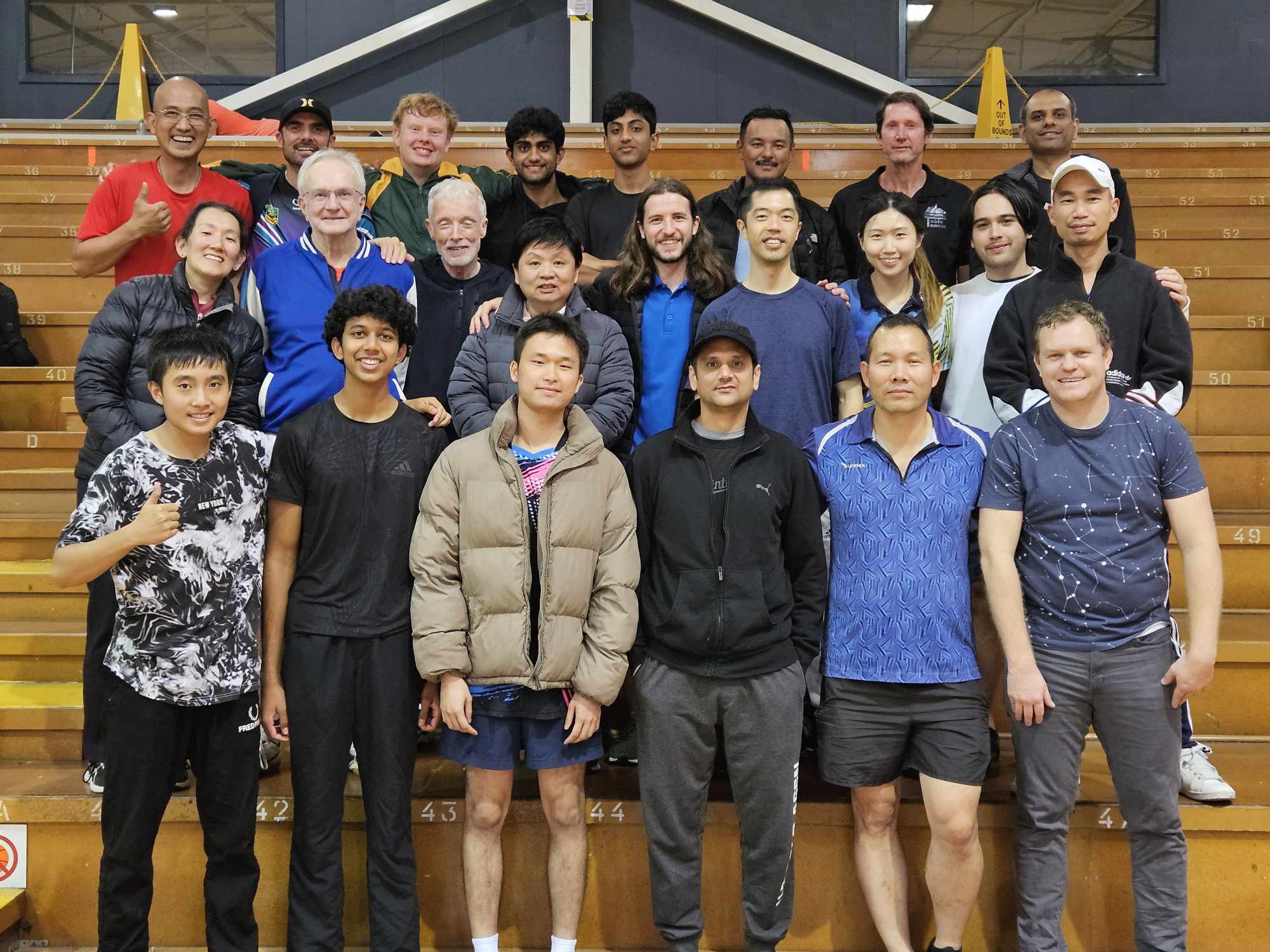 Newcastle Table Tennis Club members at social session